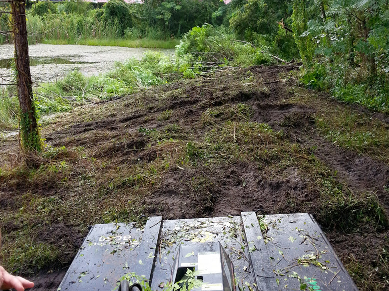 Land Clearing Using Bush Hog